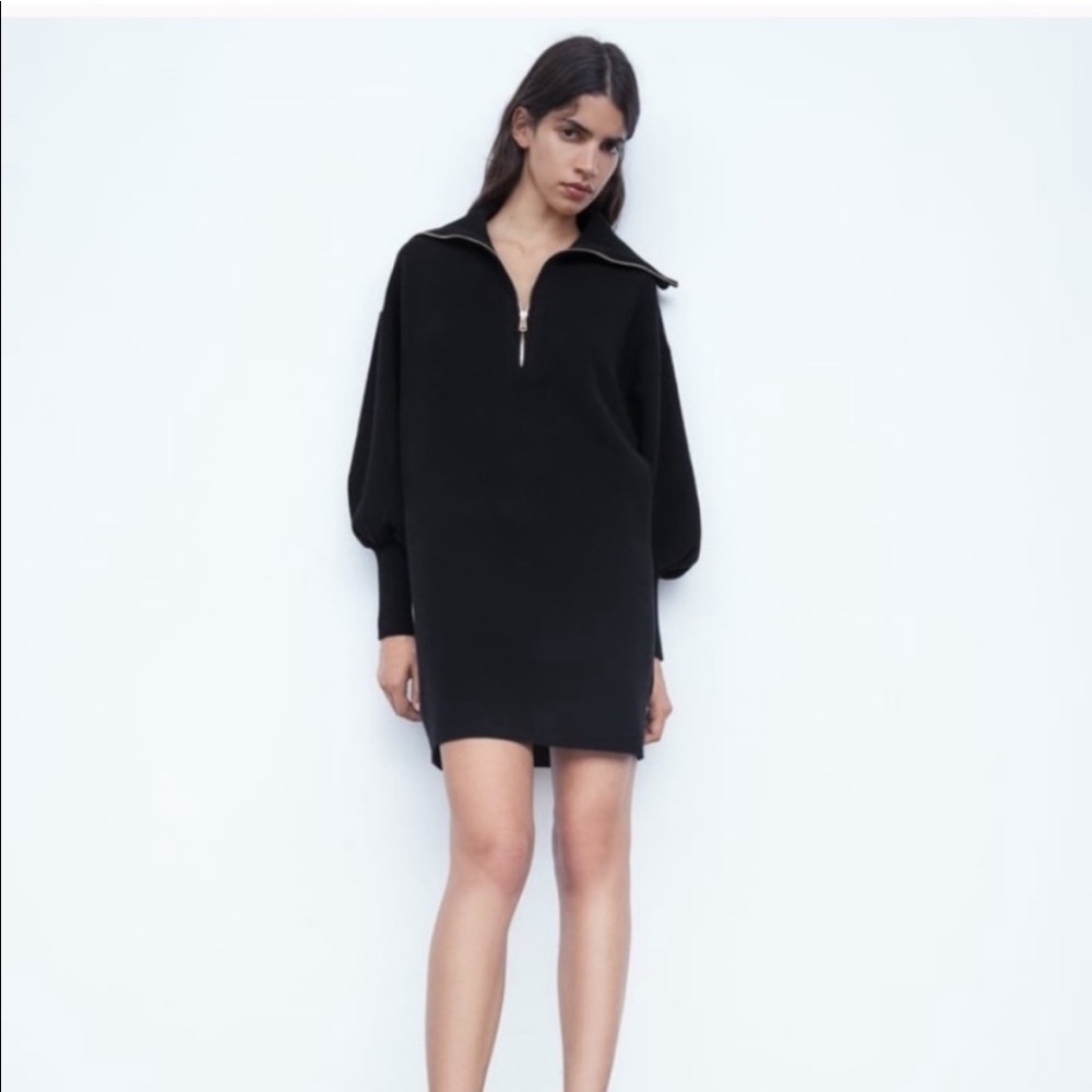 Zara Knit Dress with Zipper  Size S  NWT